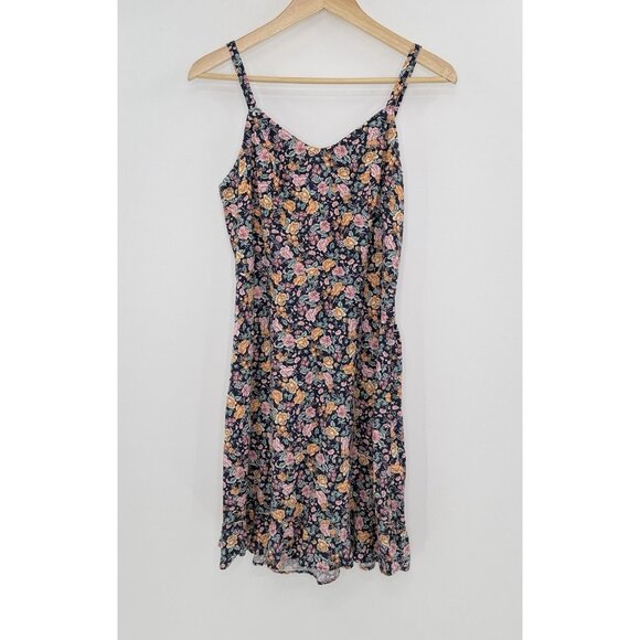 Old Navy Women’s Linen Blend Blue Floral Cami Sundress Sz Sm, Boho Preppy Summer - Picture 2 of 12